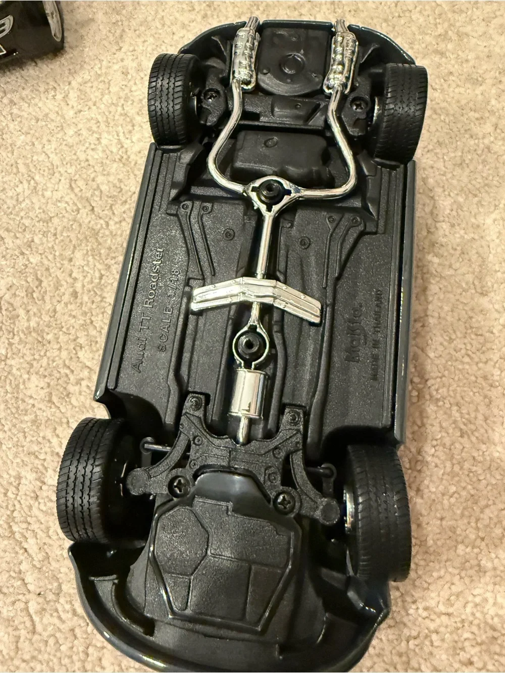 Convertible Dashboard Model - Black with Brown Seats
